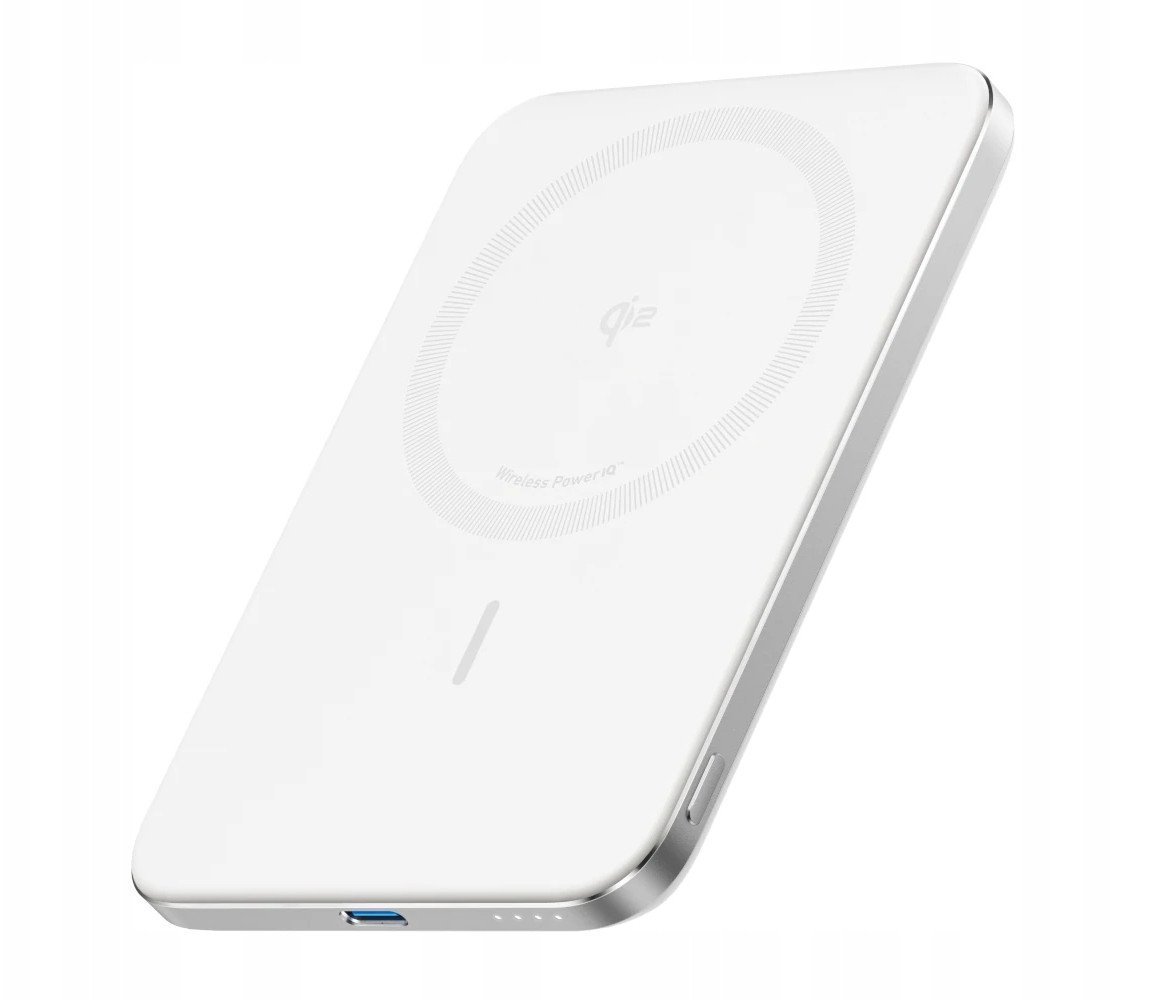 Powerbank Anker MagGo Power Bank 5K Slim, 5000mAh, MagSafe Qi2, бела
