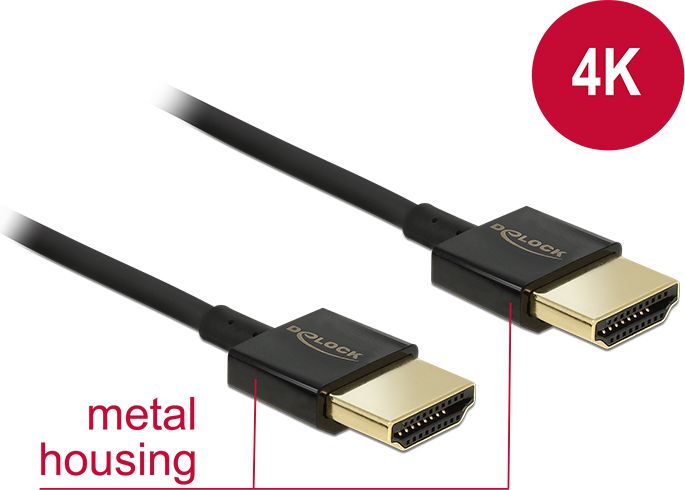 Kabllo Delock HDMI - HDMI, 3m, e zezë