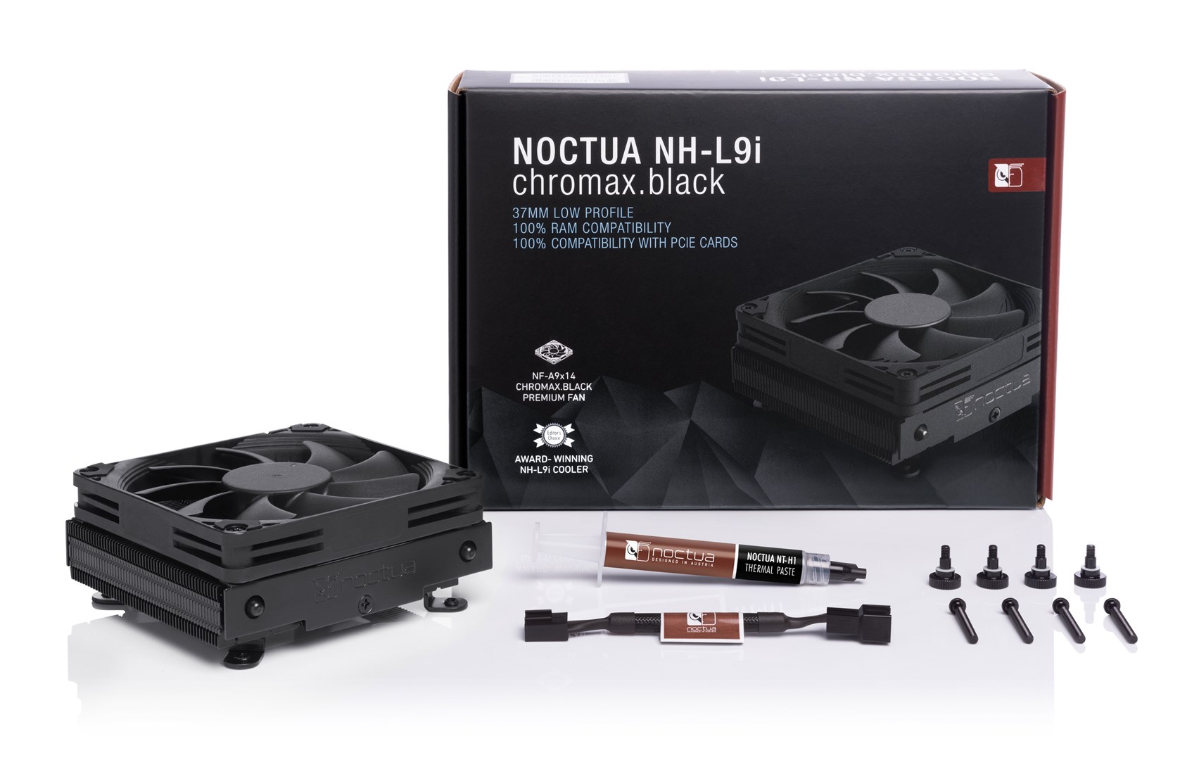 Ftohës CPU Noctua NH-L9i, 92 mm, 37 mm, i zi