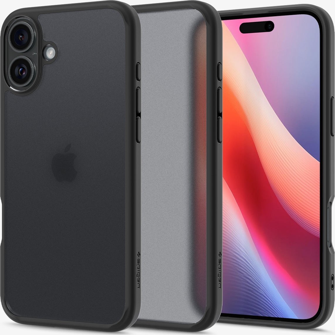 Kapotë mbrojtëse Spigen Ultra Hybrid, për iPhone 16 Plus, transparence, kornizë e zezë Frost