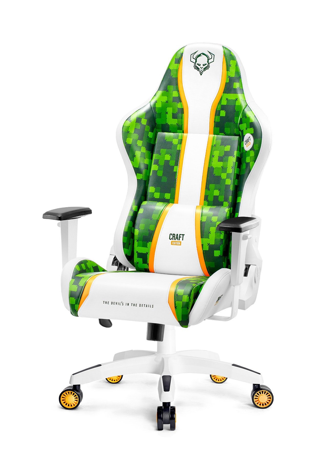 Karrige gaming Diablo Chairs X-One 2.0 Craft Edition, përmasa normale, lëkurë ekologjike, e zezë