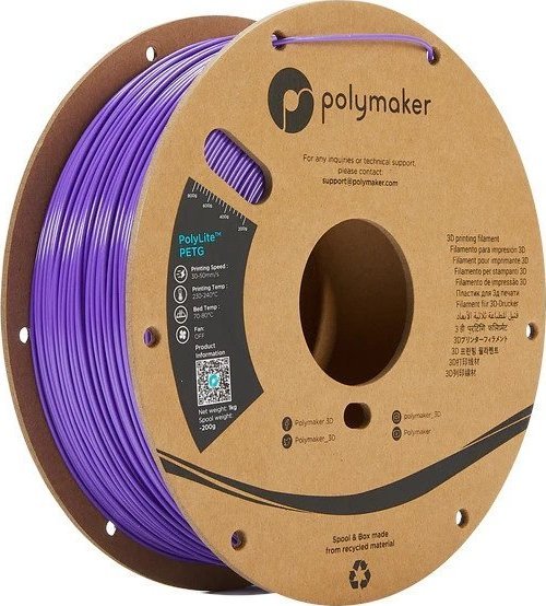 Филамент 3Д Polymaker PolyLite PETG, 1.75mm, 1kg, лејла