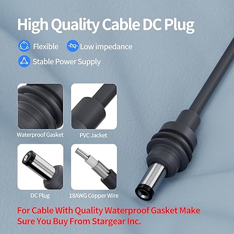 Karikues për veturë për Eazuse Starlink Mini, 3m, CIG-DC, i zi