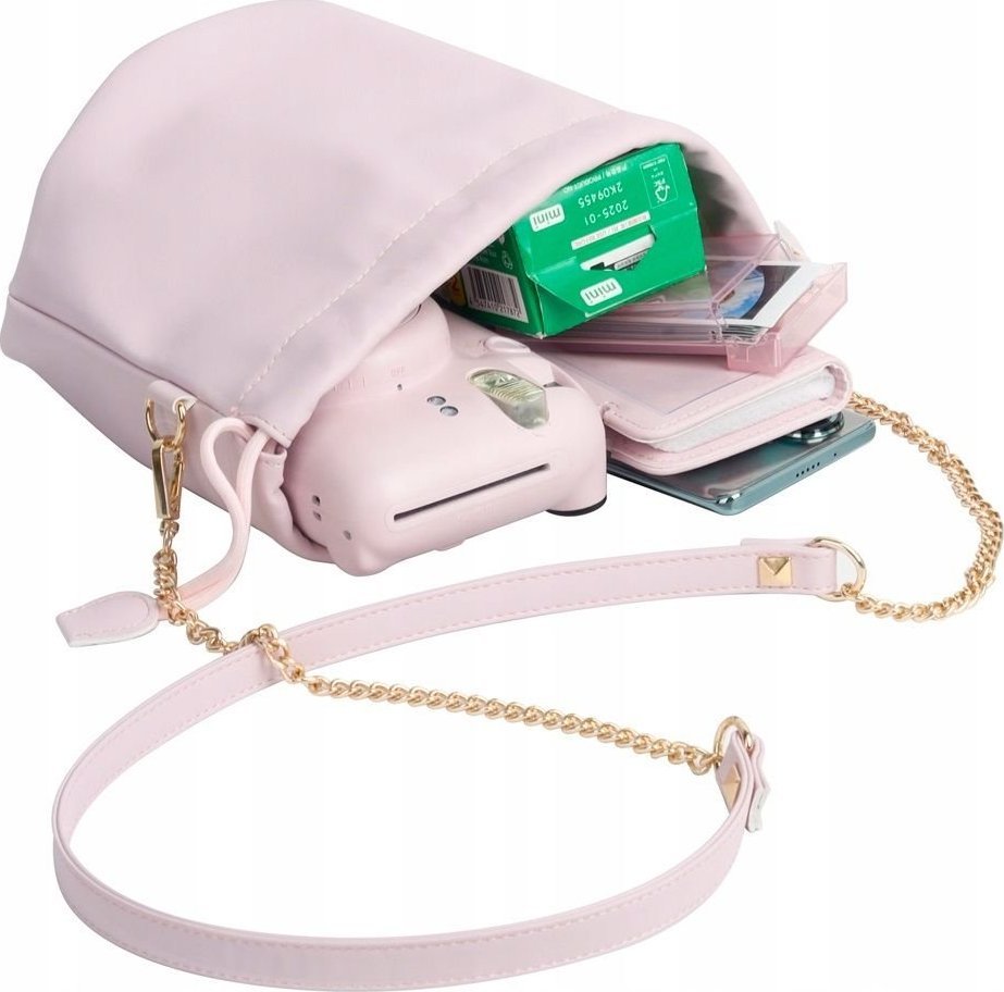 Заштитна навлака LoveInstant за Fujifilm Instax, за неколку модели, еколошка кожа, розова