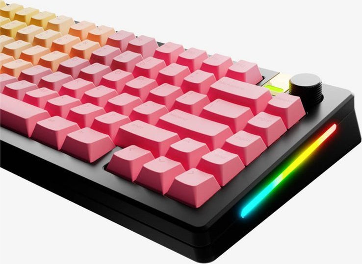 Set keycaps Glorious GPBT Gradient Grapefruit V2, 131 taste, PBT, shumëngjyrëshe