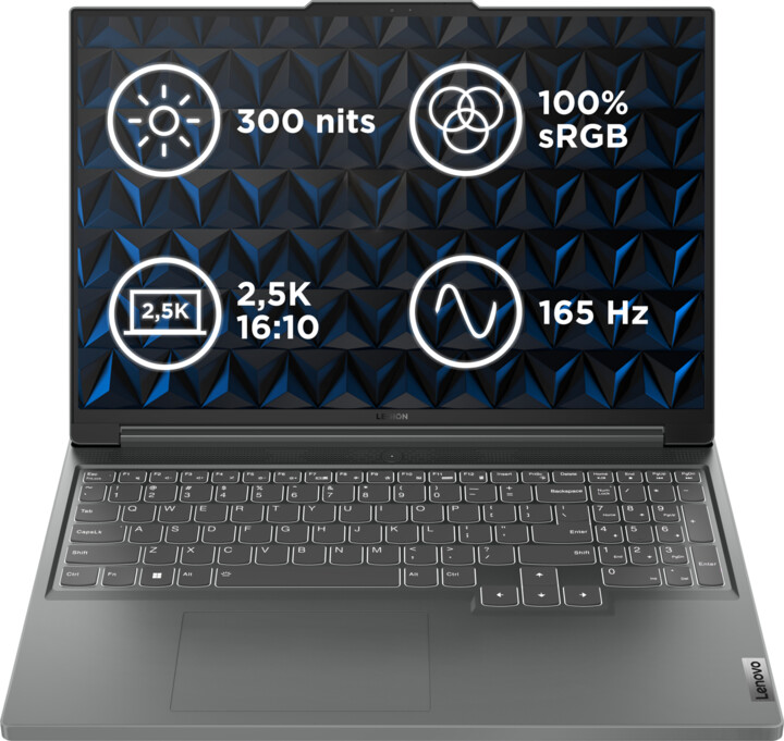 Laptop Lenovo Legion Slim 5 16IRH8, 16", Intel Core i7, 16GB RAM, 512GB SSD, NVIDIA GeForce RTX 4070, i hirtë