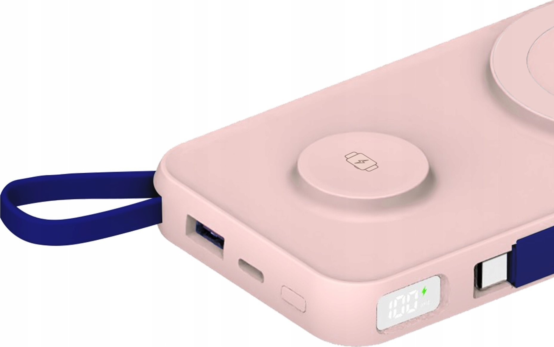 Powerbank 3mk PastelUp, MagSafe, полнење за Apple Watch, повеќебоен пастел