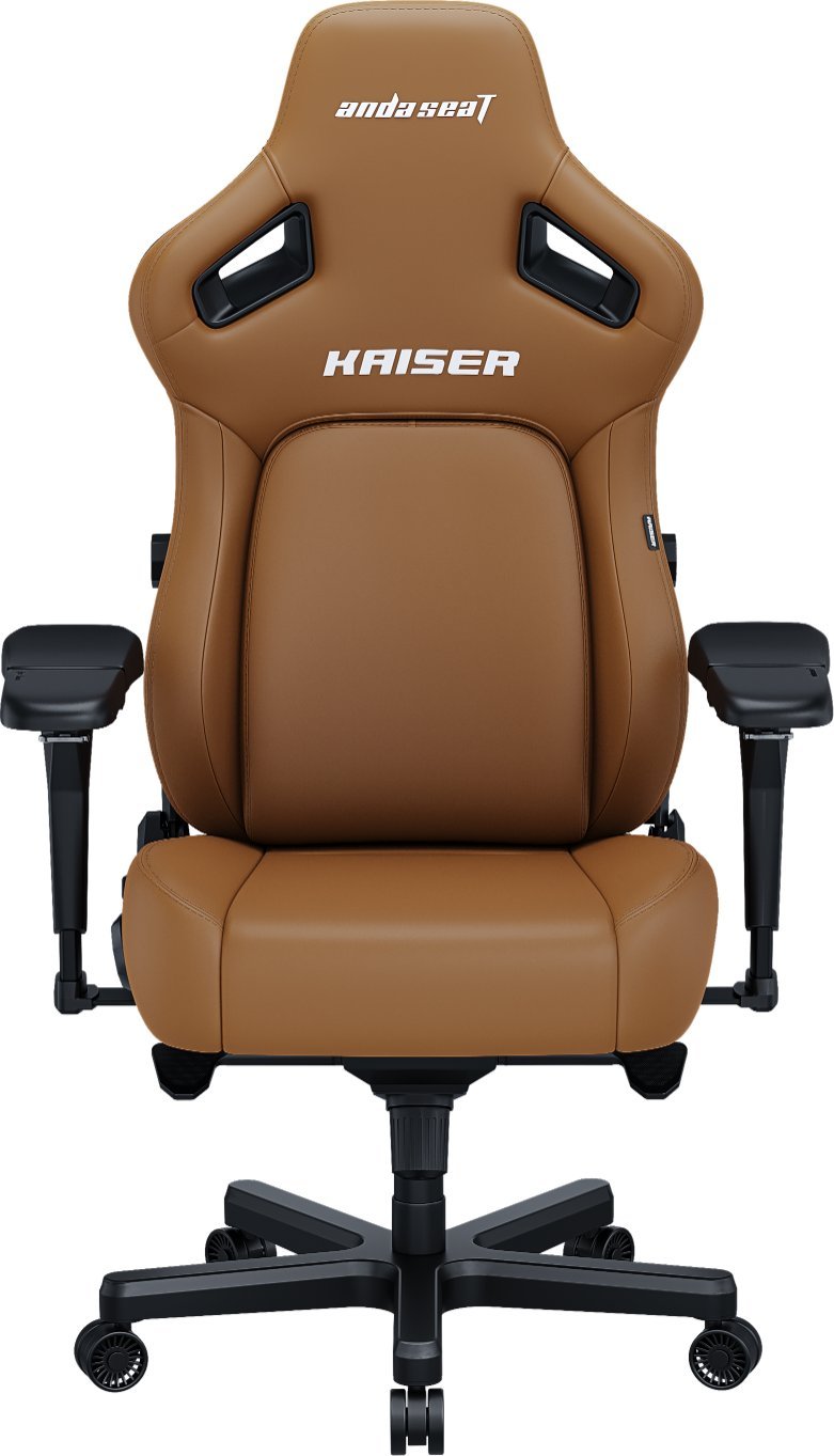 Гејминг столица AndaSeat Kaiser 4 Series L, премиум кожа, потпора за слабините, кафеава Bentley