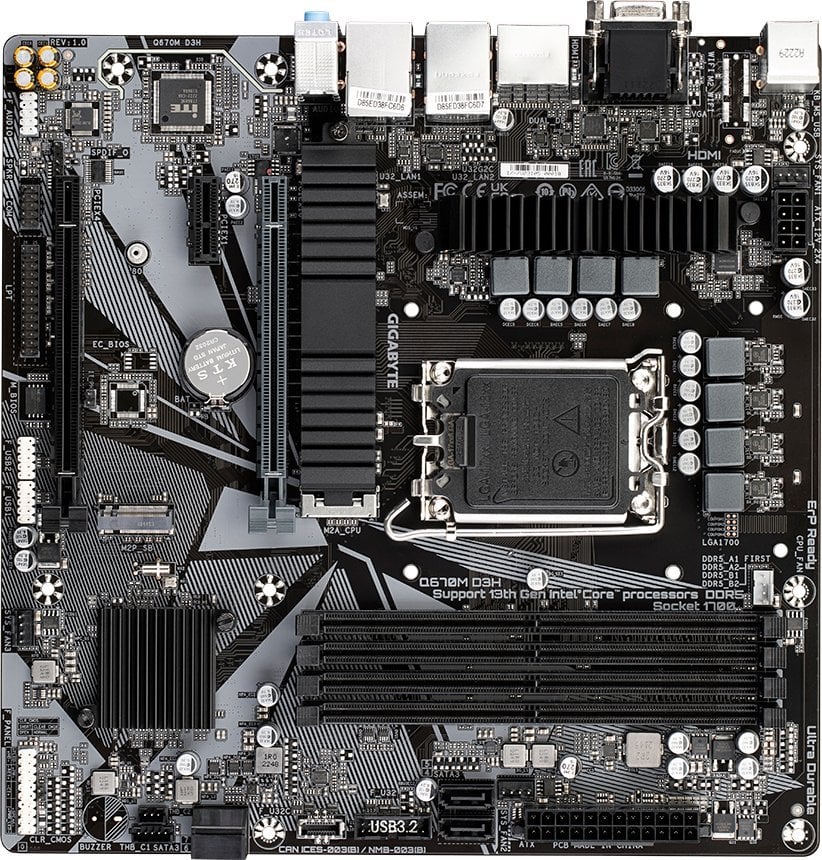 Pllakë amë Gigabyte Q670M D3H