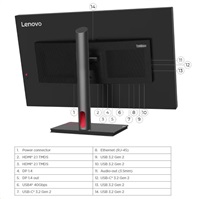 Монитор Lenovo ThinkVision P32pz 30, 31.5", 4K Mini LED, USB4, црн