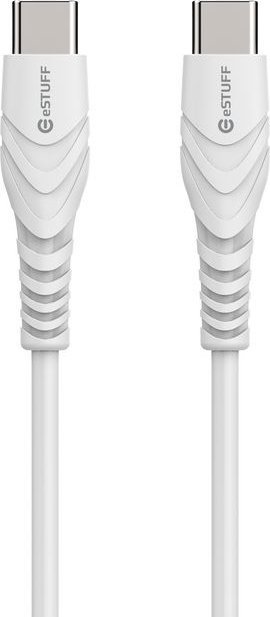 Kabllo USB eStuff USB C në USB C, 1m, USB 2.0, e bardhë