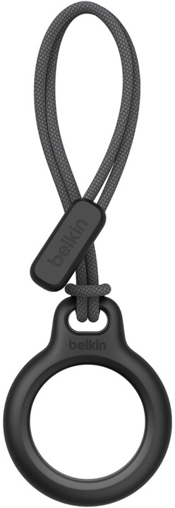 Mbrojtëse Belkin për lokalizues Apple AirTag, me tel tërheqës, e zezë