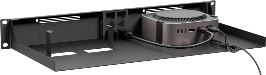 Mbajtës rackmount RACKIT RM, për 2x Apple Mac Mini M4, i zi
