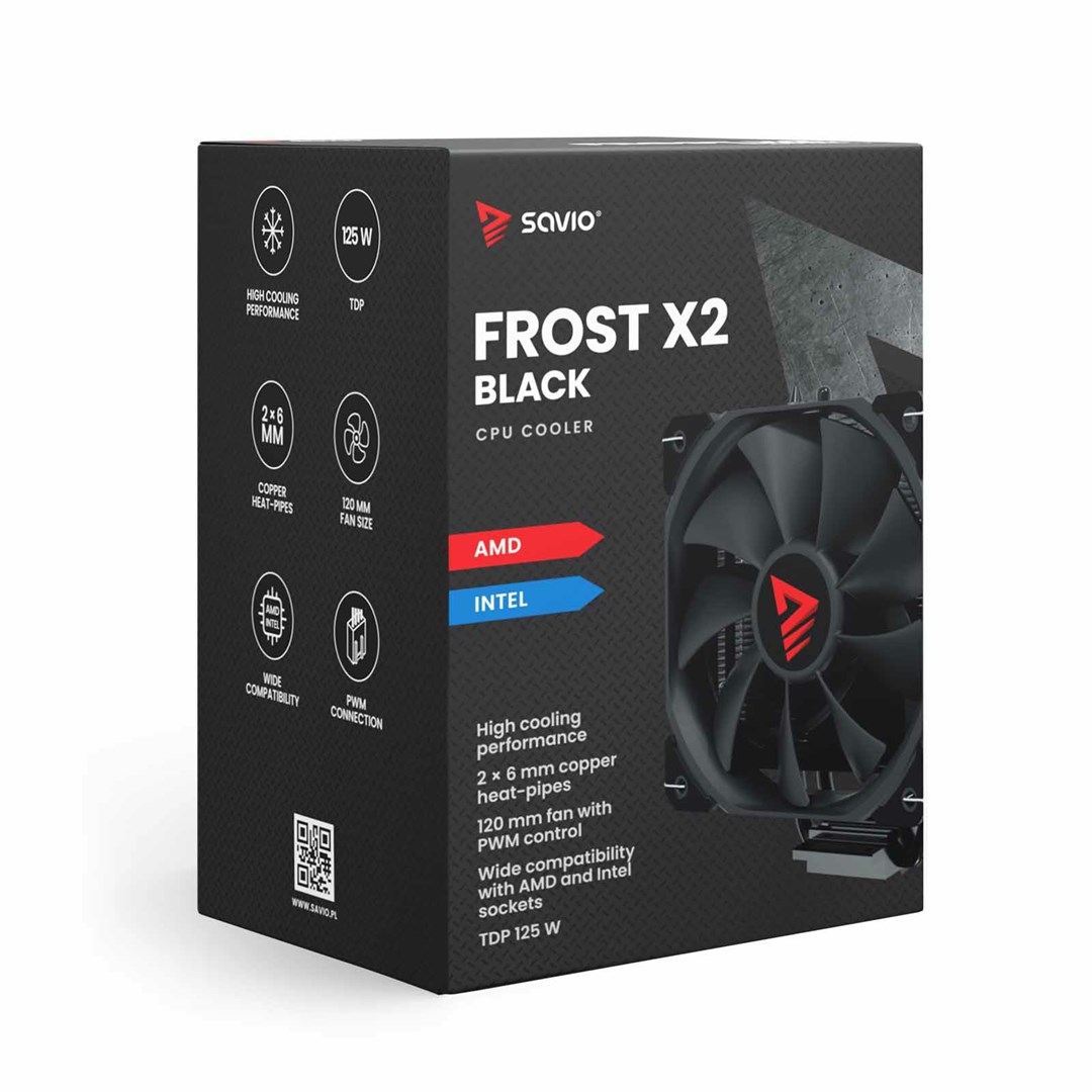Ftohës CPU FROST X2, 125W TDP, i zi