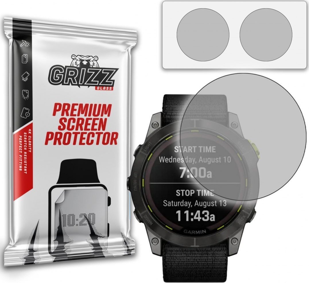 Mbrojtëse ekrani GrizzGlass për Garmin Enduro 2 51mm, matte, set me 2 copë, transparente