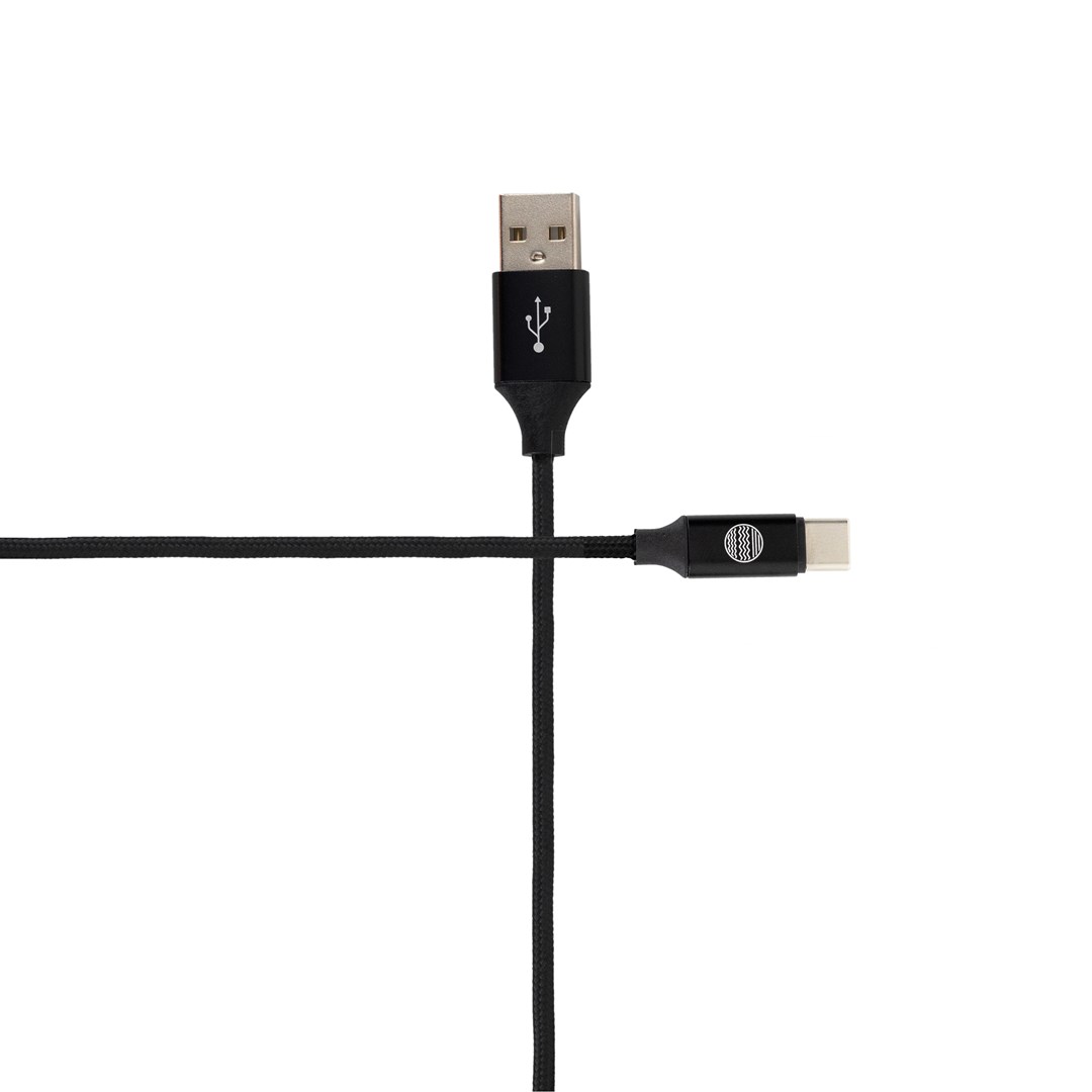 Kabllo USB-A në USB-C Our Pure Planet, 1.2m, e zezë 