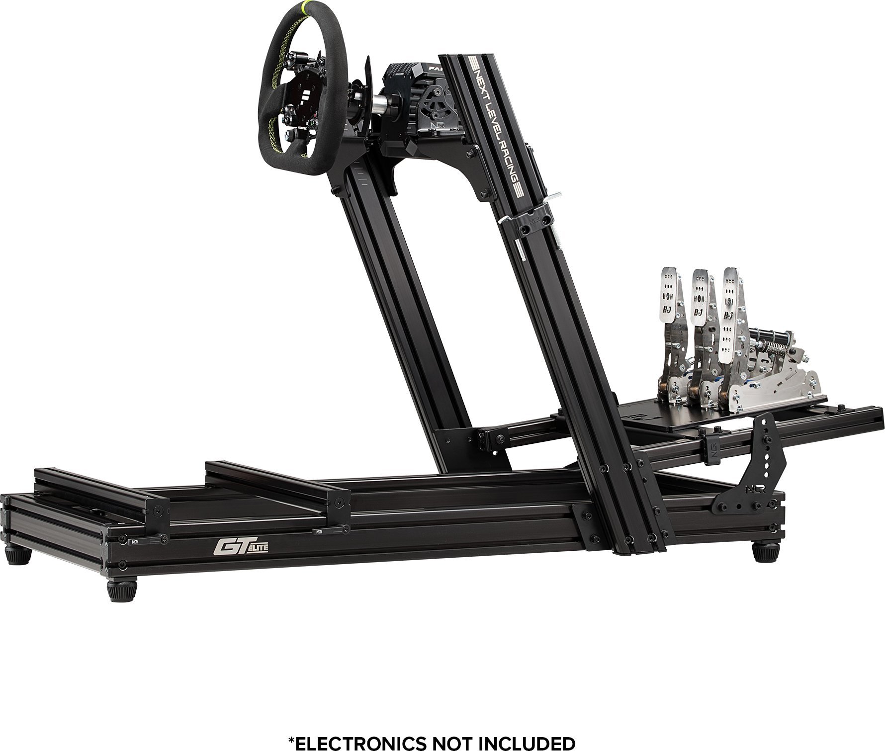 Komplet pllaka kokpiti Next Level Racing GT Elite Lite, për timon dhe pedale, material metalik, i zi