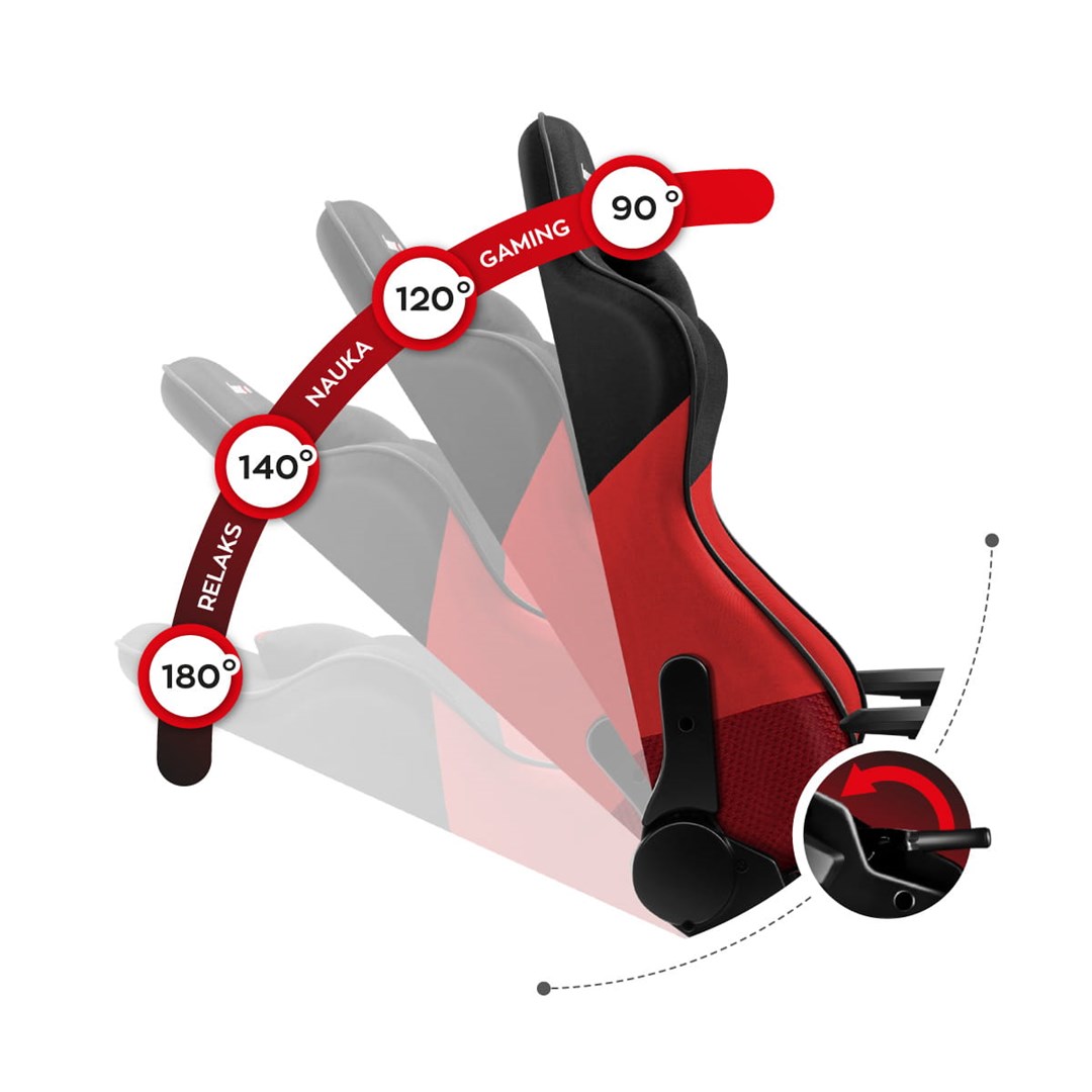 Karrige lojërash Huzaro Force 6.2, 130kg, e kuqe 