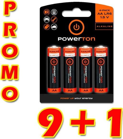 Bateri alkaline Powerton AA, 1.5V, paketim 40 copë
