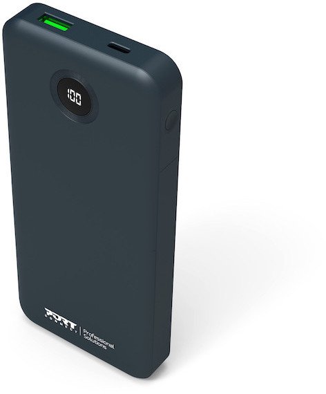 Powerbank Port Designs Powerbank 10000mAh, 20W, me kabllo të integruara, i zi