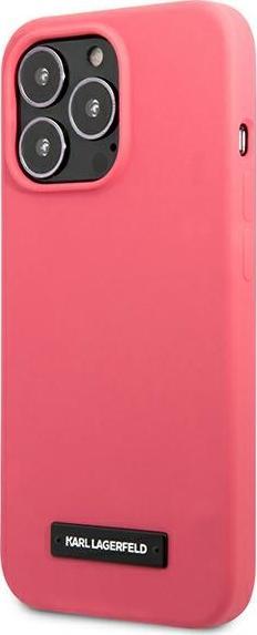 Mbulesë telefoni Karl Lagerfeld KLHCP13XSLMP1PI, për iPhone 13 Pro Max 6.7", silikon, fuchsia