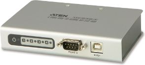 USB адаптер Aten UC2324, 4x RS232, сребрен