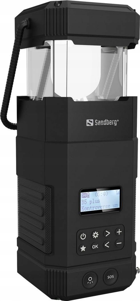 Powerbank Sandberg Survivor Lantern All in 1 10000mAh, llambë kampingu, e zezë