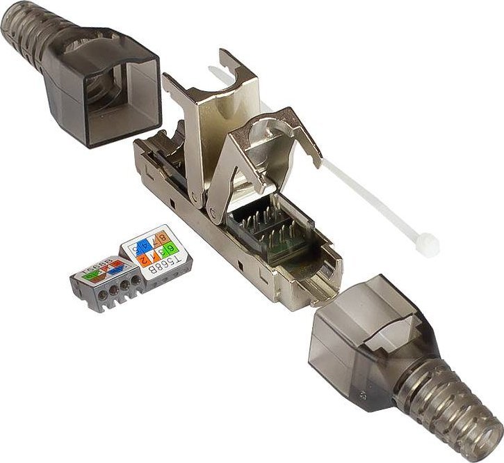 Мрежен конектор Alcasa GC-N0150 RJ-45, дијаметар 9mm, сребрена боја