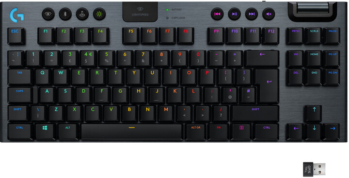 Tastierë Logitech G915 TKL Lightspeed, GL Tactile, US, e zezë