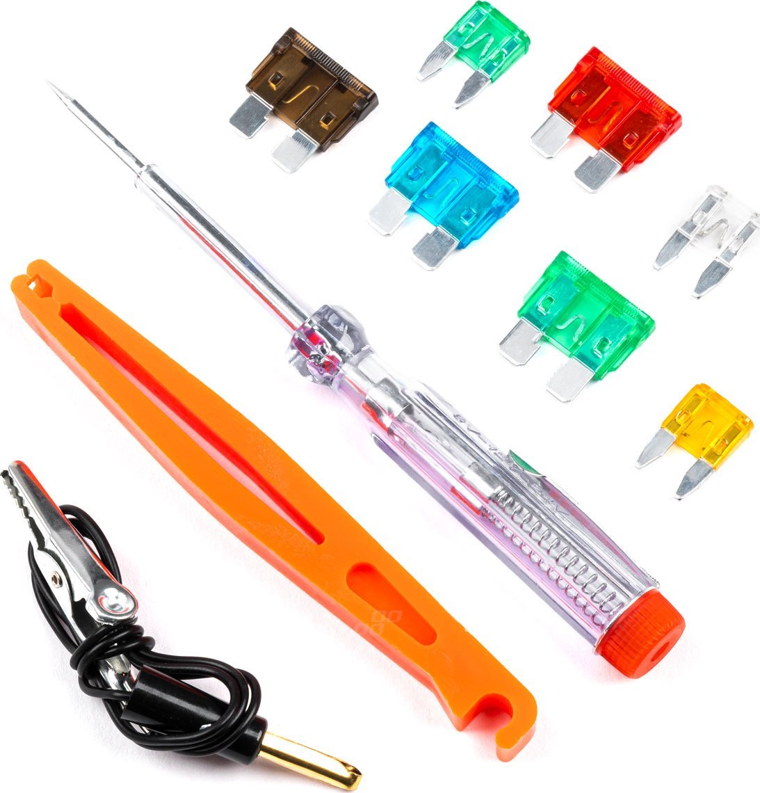 Set siguresash për veturë Car Fuse, 150 copë, me tester 6–24V, shumëngjyrësh