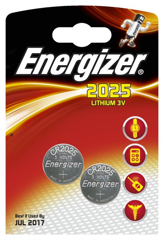 Set bateri litium Energizer CR2025, 165mAh, 2 copë