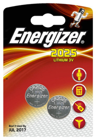 Set bateri litium Energizer CR2025, 165mAh, 2 copë