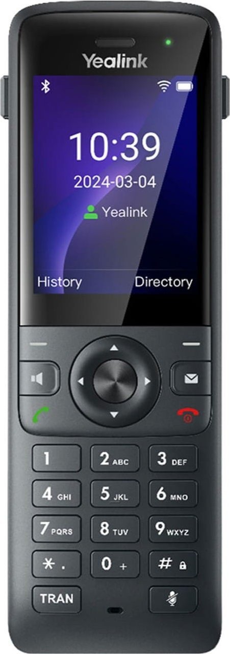 IP телефон Yealink AX83H, безжичен, екран 2.4", Wi‑Fi, црн