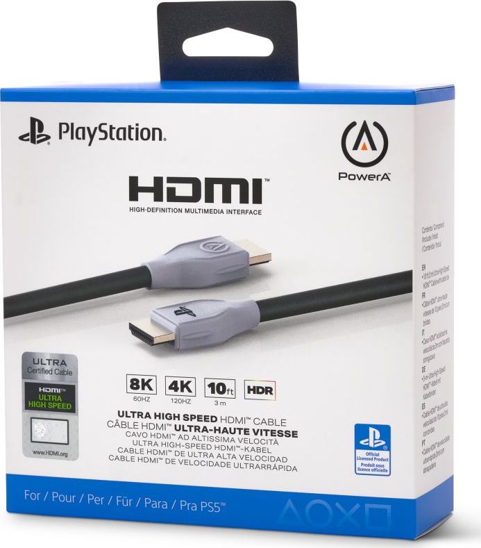 Kabllo HDMI PowerA, 3m, Ultra High Speed, e zezë