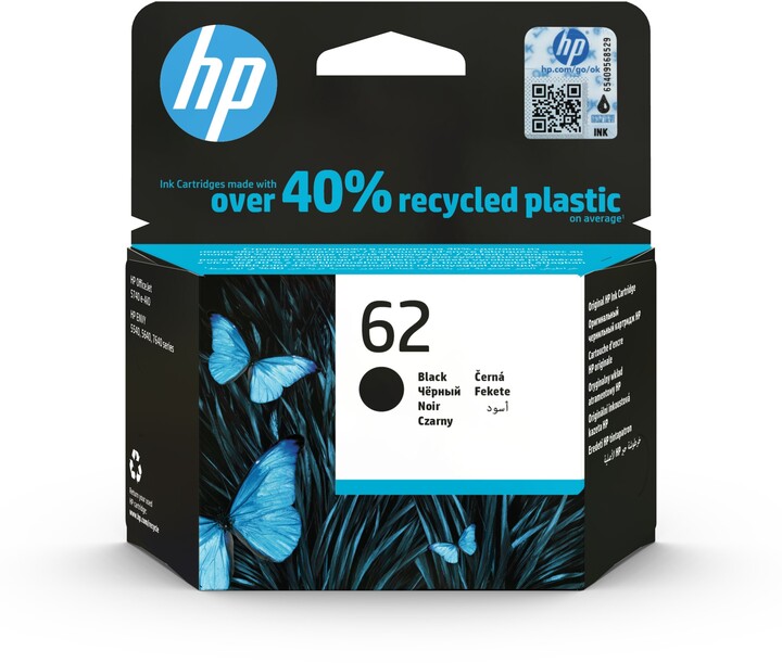 Ngjyrë HP C2P04AE nr.62, e zezë