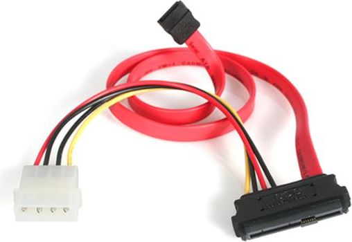 Kabllo StarTech SFF 8482 - SATA SAS729PW18, 0.45m, e kuqe