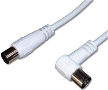 PremiumCord Антенски Коаксијален Кабел, 10 м, Бел