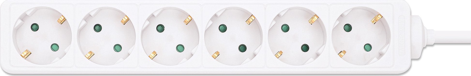 Prizë shumëshe Manhattan Power Distribution Unit EU, 6 dalje, kabllo 2m, e bardhë