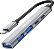 Hub USB Sandberg USB C to 3xUSB A 2xUSB C Saver, 5 porta, PD 65W, gri