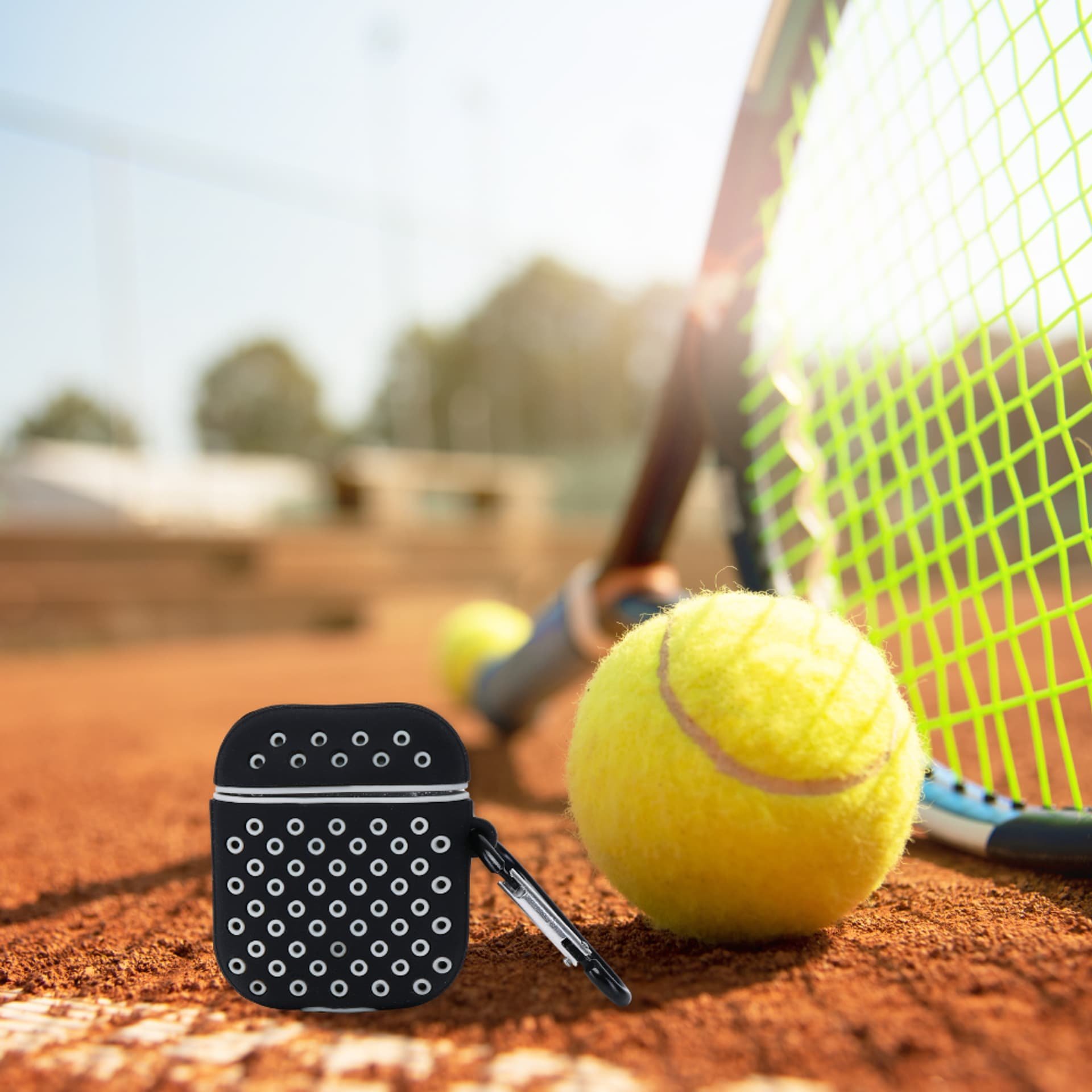 Mbështjellës për kufje Beline AirPods Sport Cover Pro 2, TPU, zi bardhë