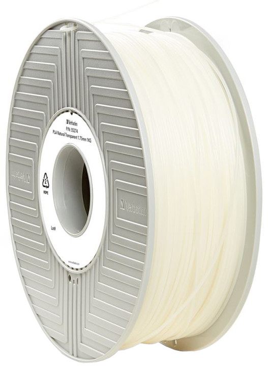 Fije për 3D printim Verbatim (filament), PLA, 1,75mm, 1kg, transparente