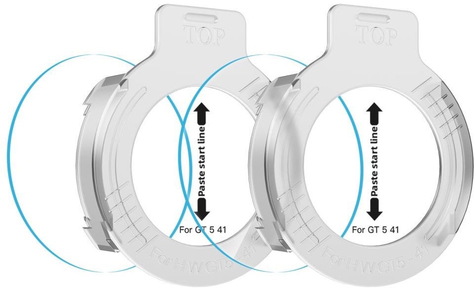 Xham mbrojtës Tech-Protect Easy Set+, Huawei Watch GT 5 41mm, set 2 copë, transparent