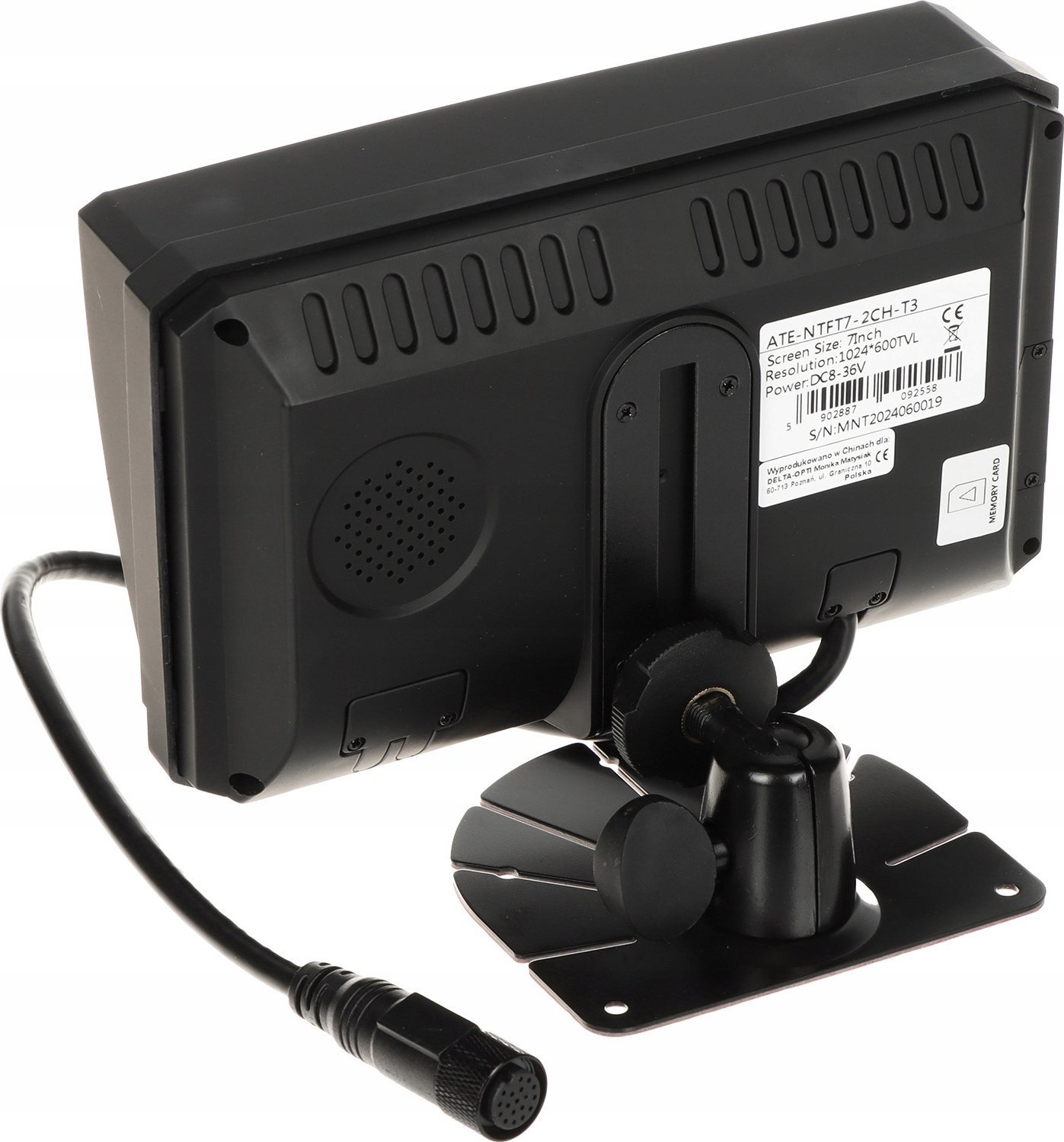 Regjistrues mobil me monitor ATE NTFT7 2CH T3, 7", 2 kanale, për veturë