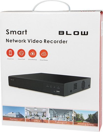 Regjistrues IP Blow BL-N16081, 16 kanale, 8MP 4K, i zi