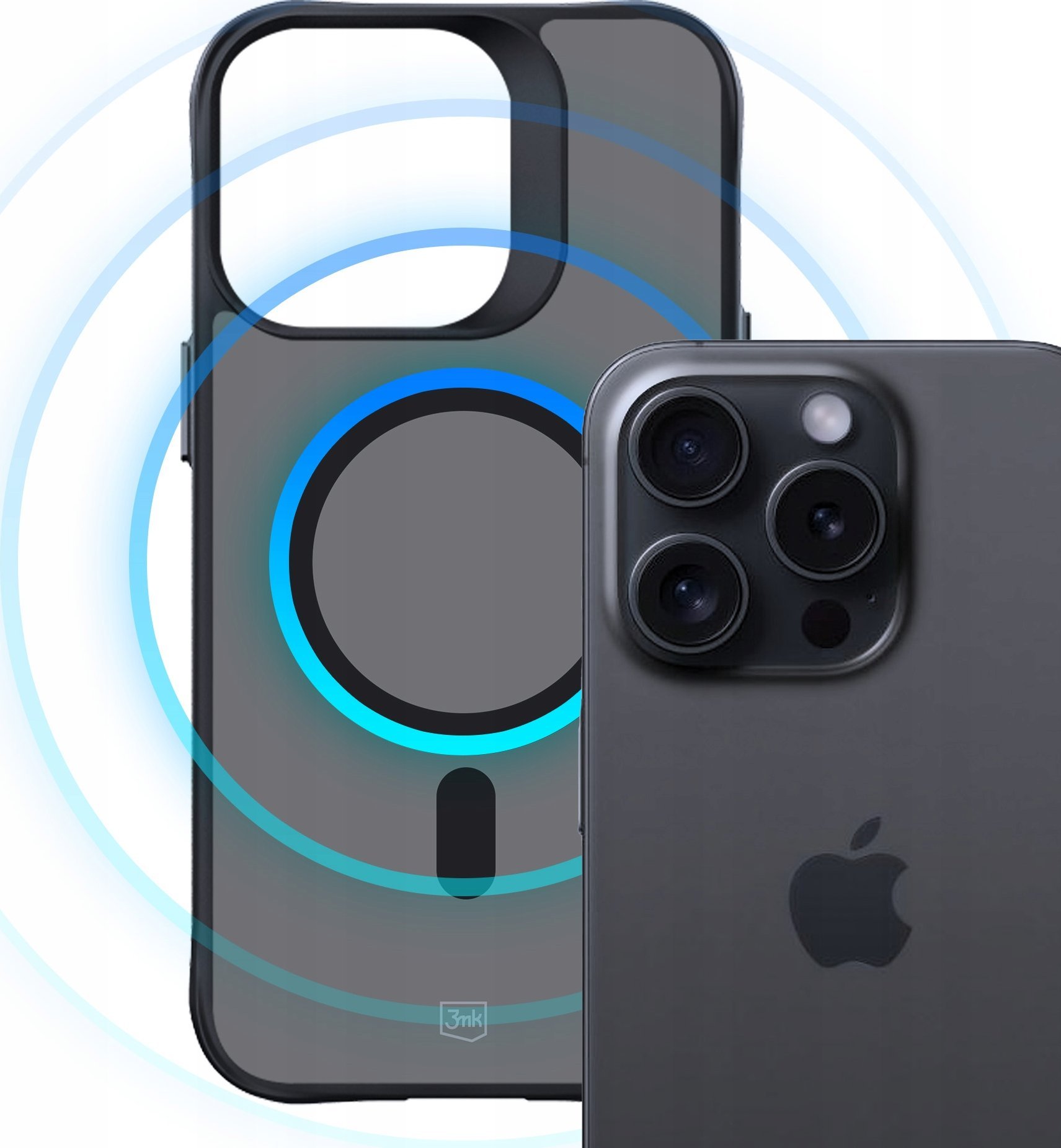 Mbulesë mbrojtëse 3MK Smoke MagCase Pro, për iPhone 13 Pro, e zezë