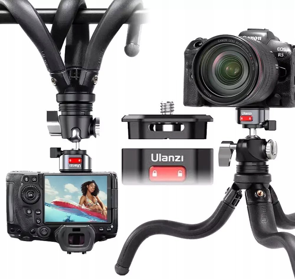 Tripod fleksibil Ulanzi MT-68 Octopus, ball head, quick release, i zi