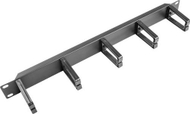 Организатор за кабли Lanberg 1U, тип B за 19" рафтови, црн (AK-1202-B)