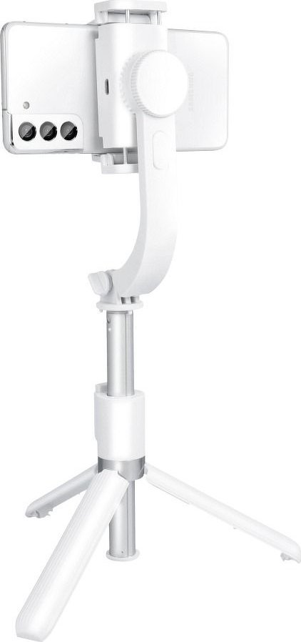 Сет селфи трипод со гимбал стабилизатор и блутут далечински управувач, алуминиум, црн