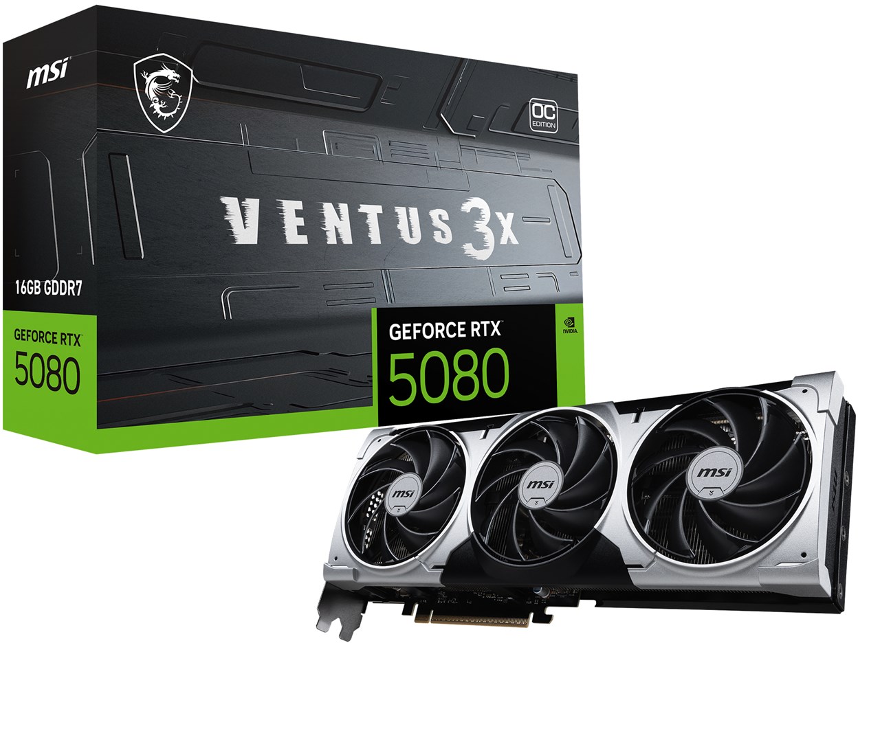 Kartelë grafike MSI VENTUS GEFORCE RTX 5080 16G 3X OC PLUS NVIDIA 16 GB GDDR7