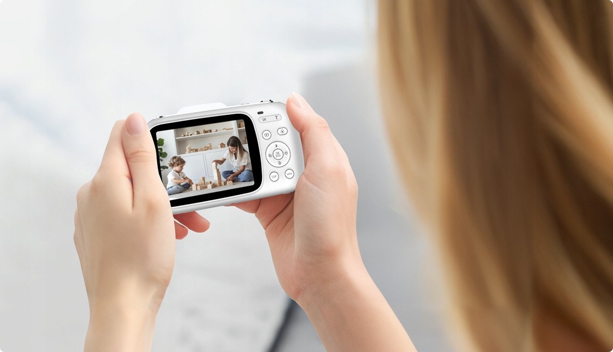 Kamerë digjitale SJCAM ZV100, 80MP, ekran 2.8", e bardhë